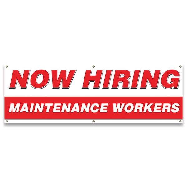 Signmission Now Hiring Maintenance Workers Banner Apply Inside Accepting Application Single Sided B-72-30273 - main